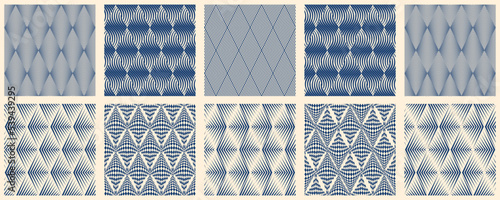 Big set of vector seamless patterns. Geometry, lines, abstract objects, backgrounds, prints for your ideas.