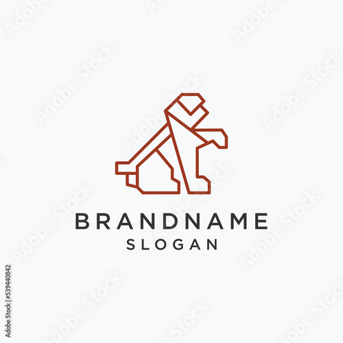 Lion logo template vector illustration design