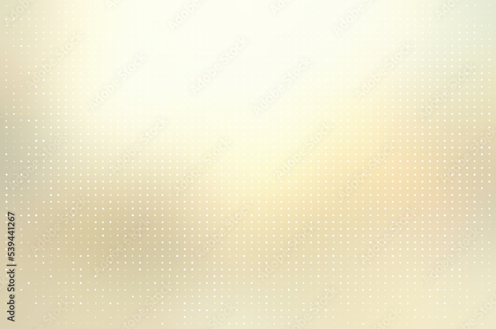 Fototapeta premium Light pearlescent blur background covered irregular dot grid. Digital pattern.