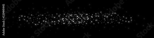 Shining bokeh isolated on transparent background. Christmas concept