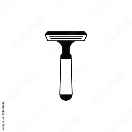 Razor shaver icon in black flat glyph, filled style isolated on white background
