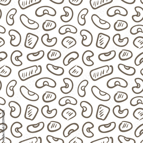 Seamless vector pattern with beans