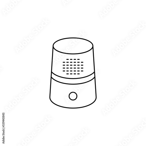 Smart speaker icon in line style icon, isolated on white background
