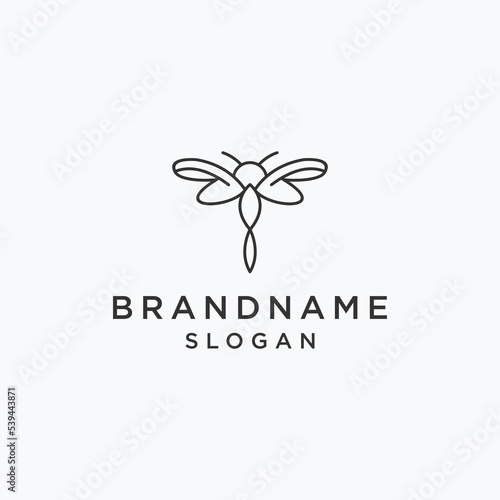 Dragonfly logo template vector illustration design