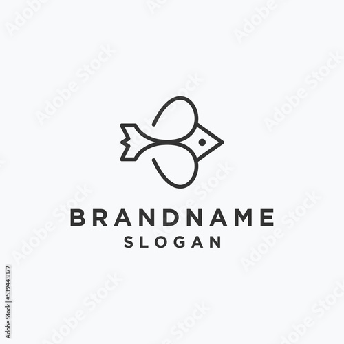 Fish logo template vector illustration design