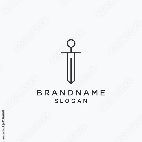 Sword logo template vector illustration design