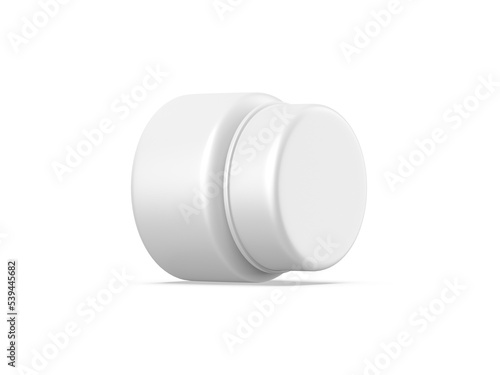 Plastic cosmetic jar mockup for branding and promotion, plastic container for cream, lotion and gel, 3d render illustration.