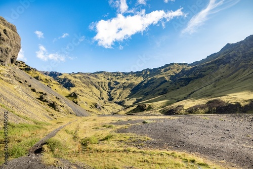 Volcanic landscape of Hengill, Iceland photo