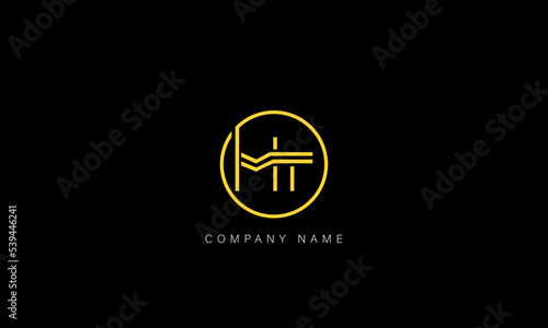 HT, TH Abstract Letters Logo Monogram