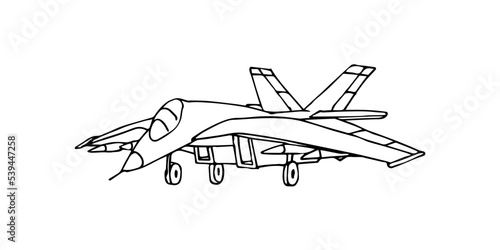 Foto War airplane with cruise missiles