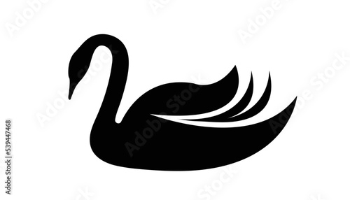 Fototapeta Naklejka Na Ścianę i Meble -  swan logo and symbol vector. swan logo,goose or duck icon design vector in trendy and abstract luxury line outline style