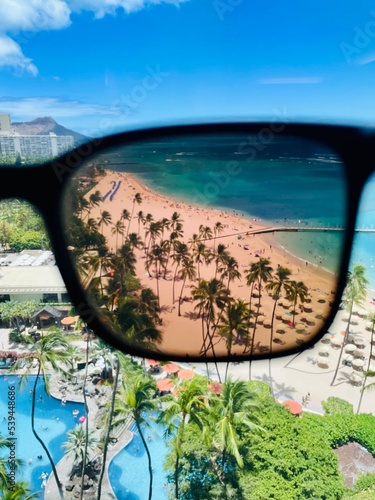 Hawaii Beach through Polarized Sunglasses