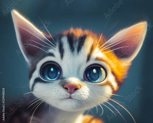 Cute kitten looking at something © Alan