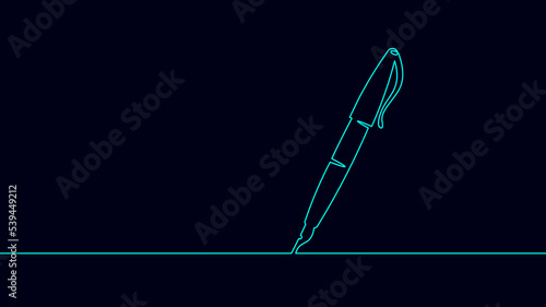 Digital signature writing concept. Sign on tablet touch screen terminal. Digital pen online internet data security drawing device vector illustration