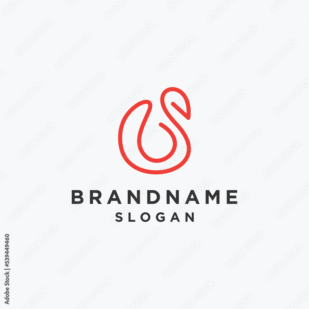 Swans logo template vector illustration design Swans logo template vector illustration design