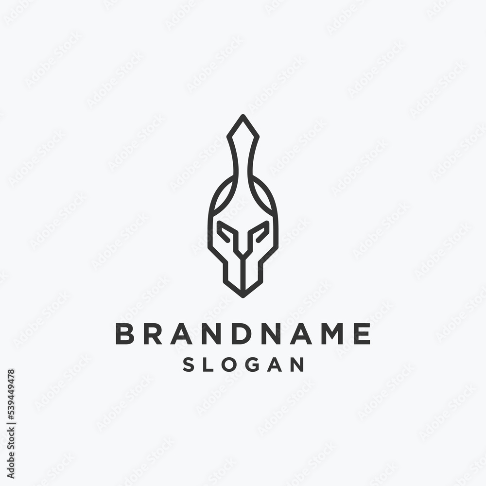 Spartan logo template vector illustration design Spartan logo template vector illustration design