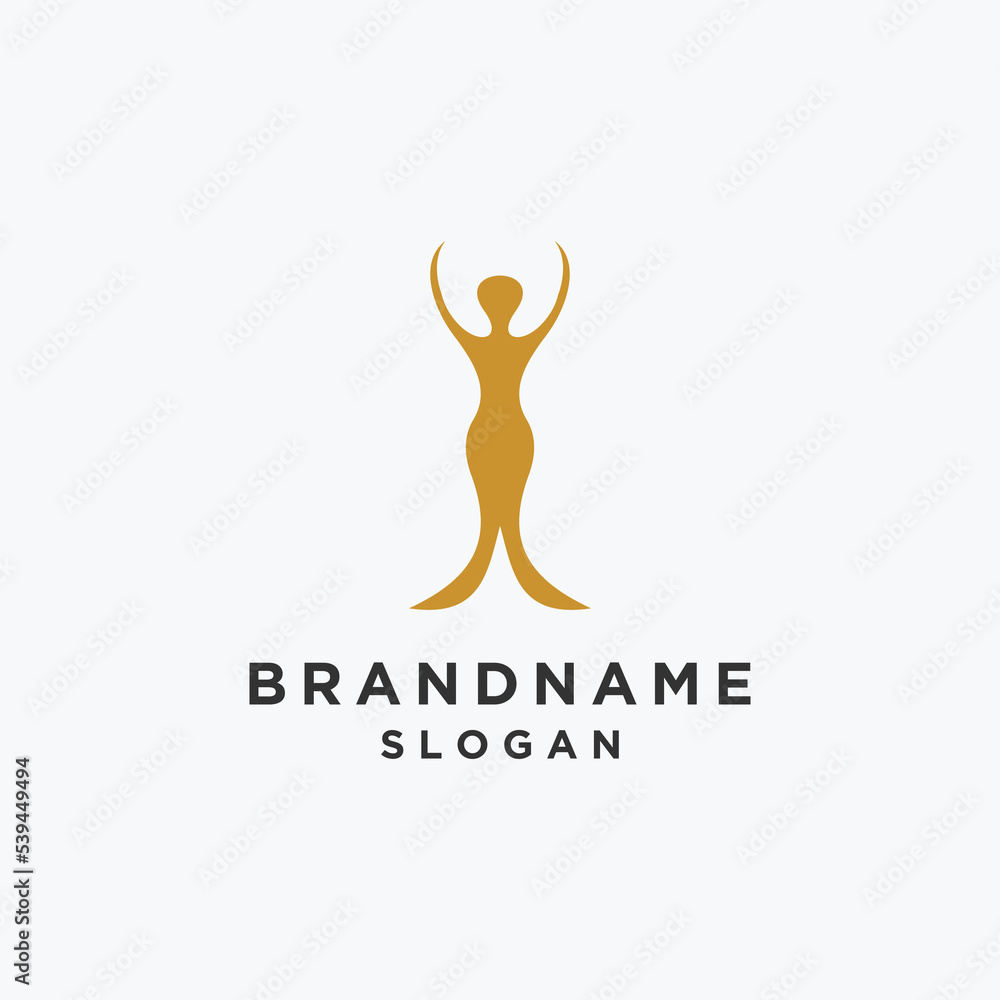 Woman dance logo template vector illustration design Woman dance logo template vector illustration design
