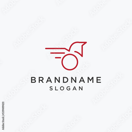 Pegasus logo template vector illustration design
