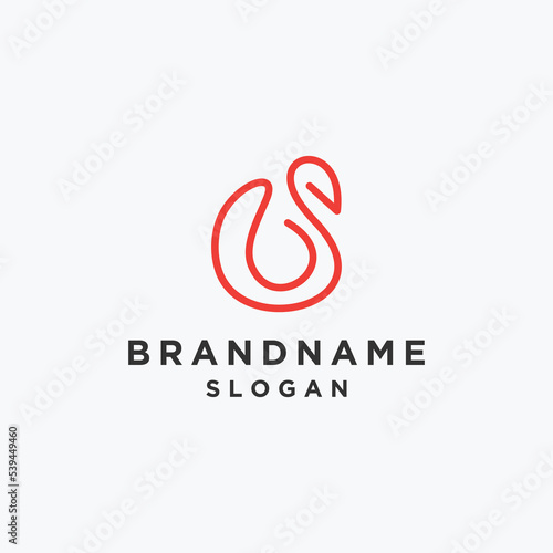 Swans logo template vector illustration design