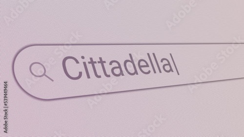 Search Bar Cittadella 
Close Up Single Line Typing Text Box Layout Web Database Browser Engine Concept