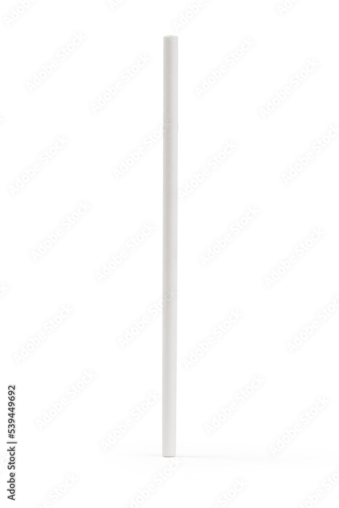 Close-up shot of a white paper cake pop stick. The cake pop stick for making cake pops, lollipops, and more is isolated on a white background. Front view. Close-up shot of a white paper cake pop stick. The cake pop stick for making cake pops, lollipops, and more is isolated on a white background. Front view.