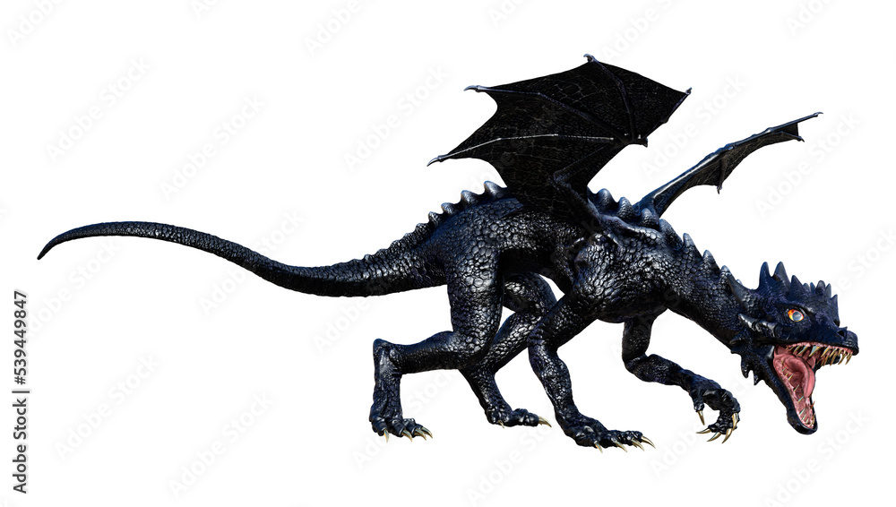 3D Rendering Fairy Tale Dragon on White 3D Rendering Fairy Tale Dragon on White