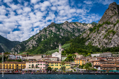 Limone sul Garda waterfront view, Lake Garda, Italy © Mapics