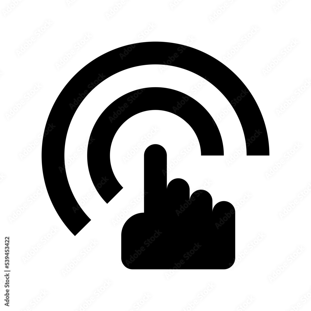 Finger Tap Flat Vector Icon Finger Tap Flat Vector Icon