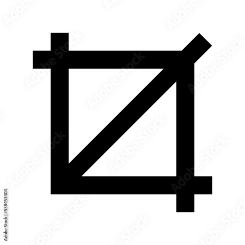 Crop Flat Vector Icon