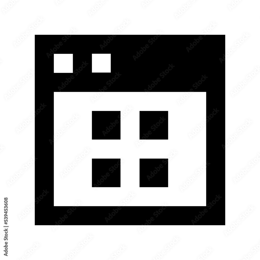 Webpage Template Flat Vector Icon Webpage Template Flat Vector Icon