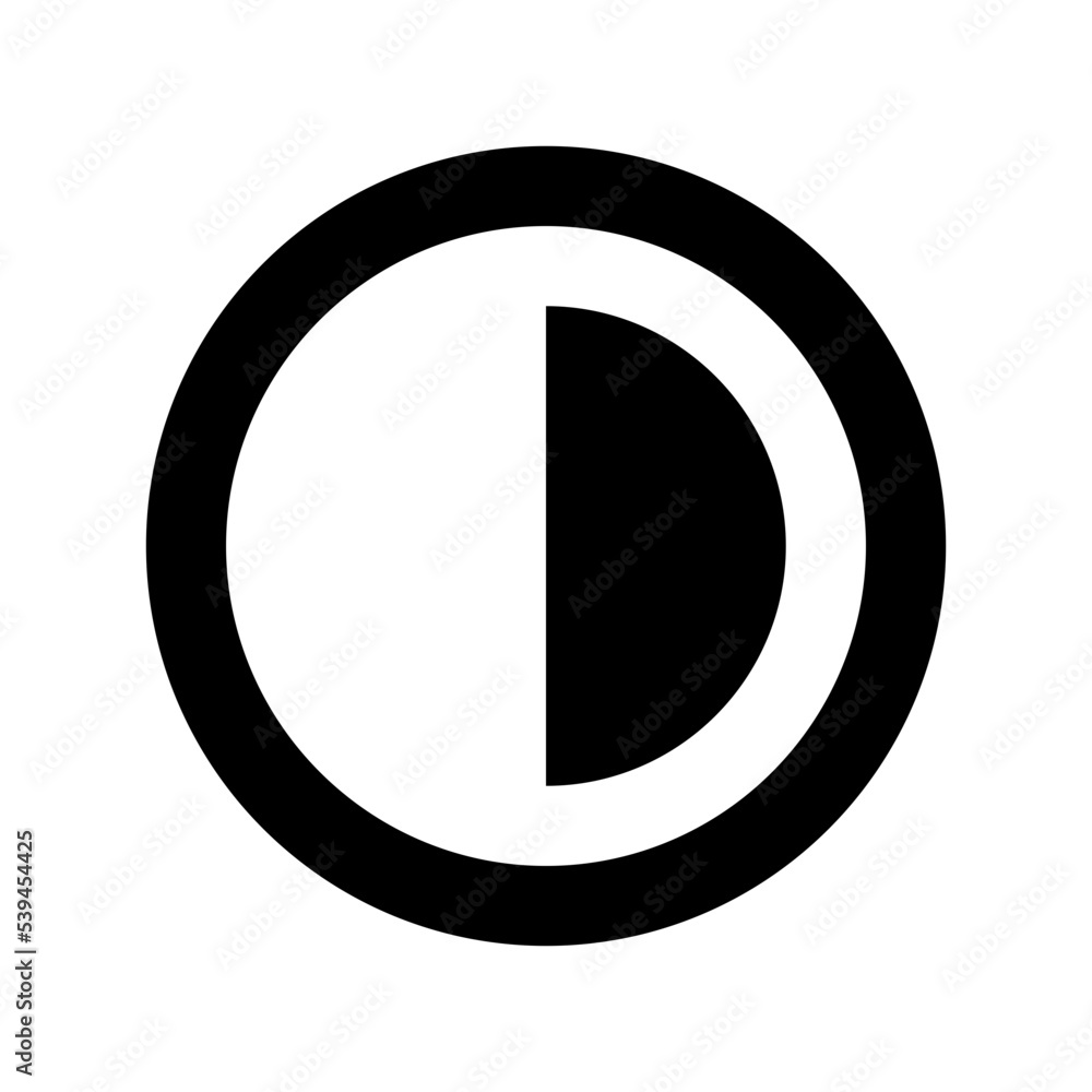 Contrast Flat Vector Icon Contrast Flat Vector Icon