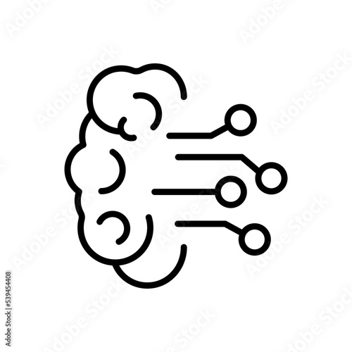 Processor set icon. Electronics, cyberpunk, neural networks, cloud, storage, CPU, chipping, artificial intelligence. Technology concept. Vector line icon for Business and Advertising