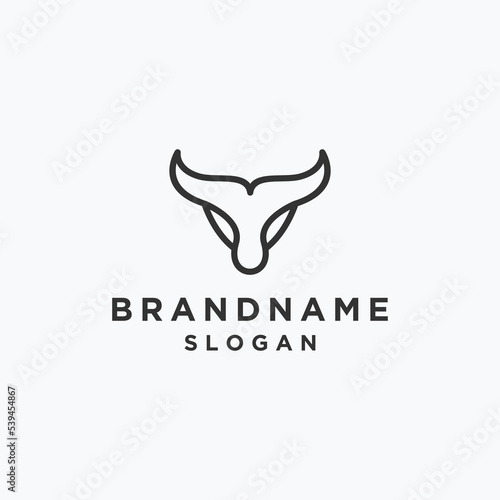 Head bull logo template vector illustration design