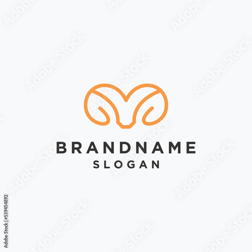 Letter M ram logo template vector illustration design