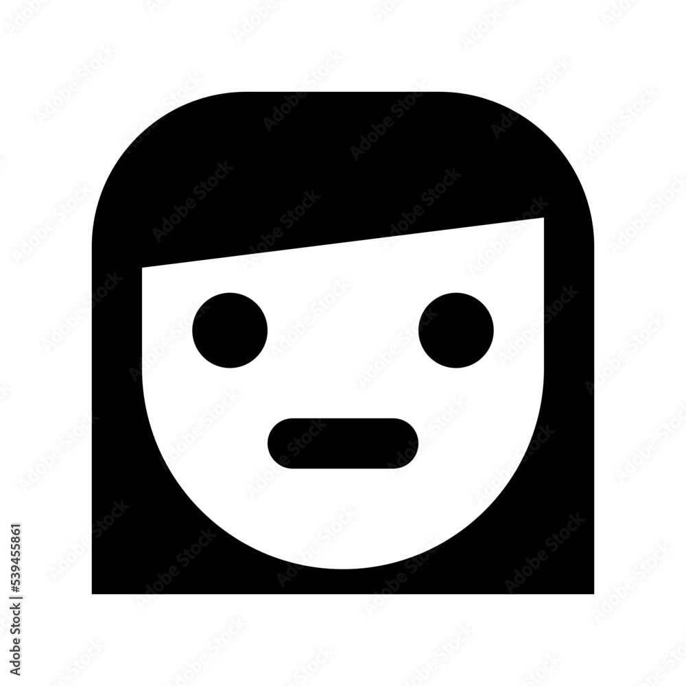 Girl Avatar Flat Vector Icon Girl Avatar Flat Vector Icon