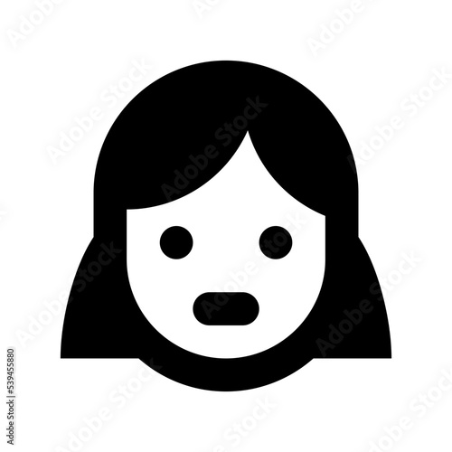 Schoolgirl Flat Vector Icon
