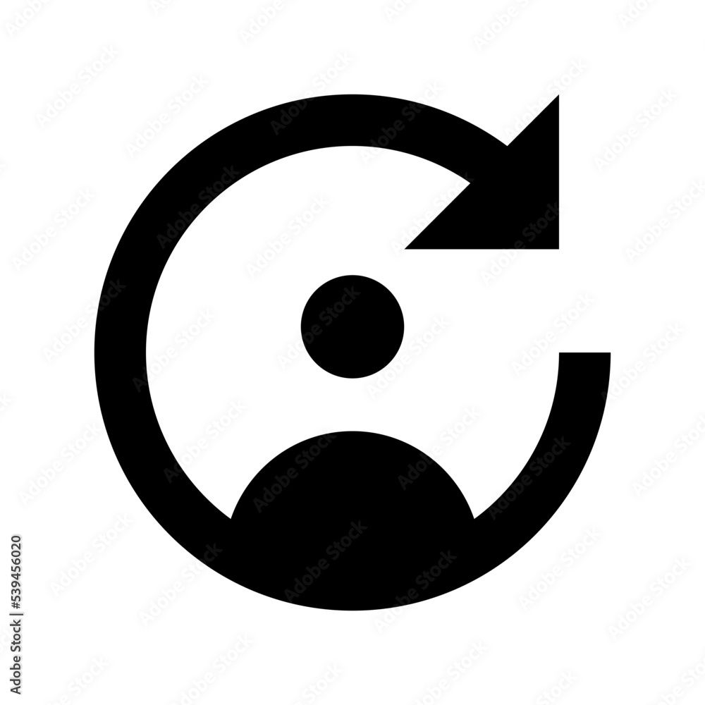 Reload User Flat Vector Icon Reload User Flat Vector Icon