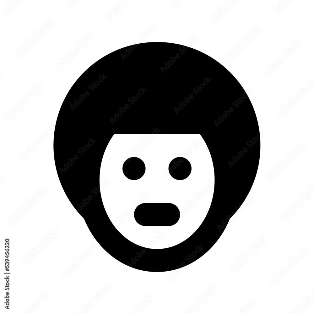 Cartoon Face Flat Vector Icon Cartoon Face Flat Vector Icon