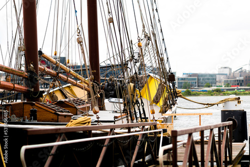 Photography Sailing boat in the harbors of amsterdam