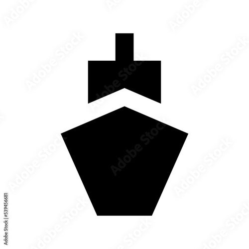 Cargo Ship Flat Vector Icon 