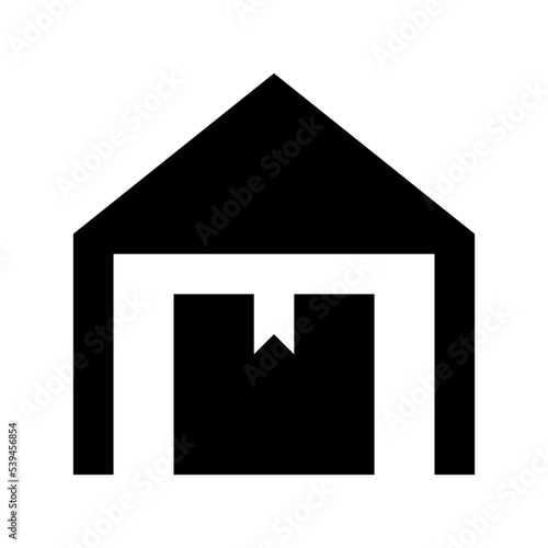 Warehouse Flat Vector Icon 