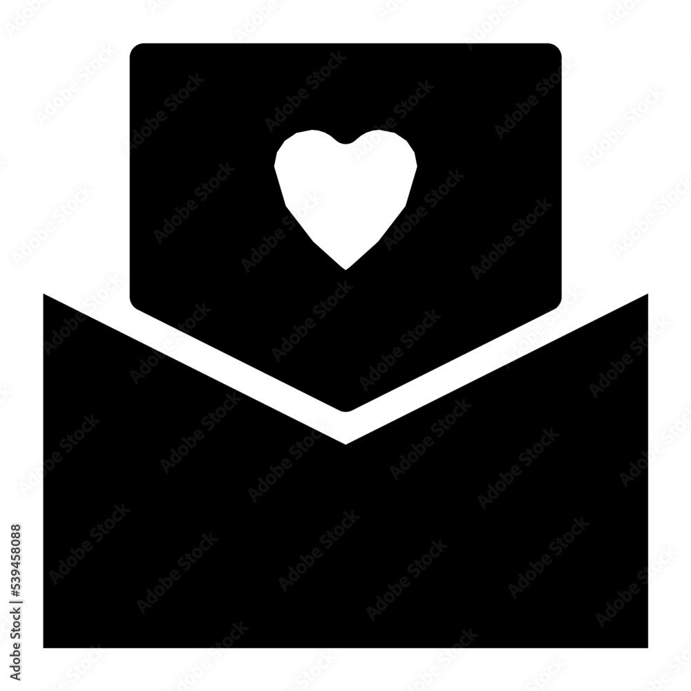 Love Letter Flat Vector Icon Love Letter Flat Vector Icon
