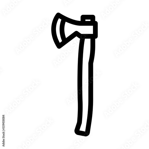 felling axe hatchet line icon vector. felling axe hatchet sign. isolated contour symbol black illustration