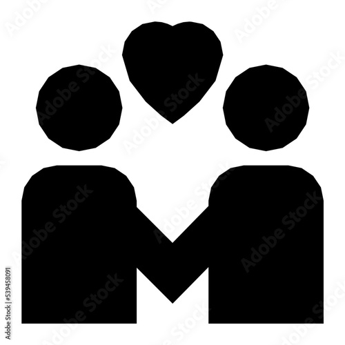 Lovers Flat Vector Icon