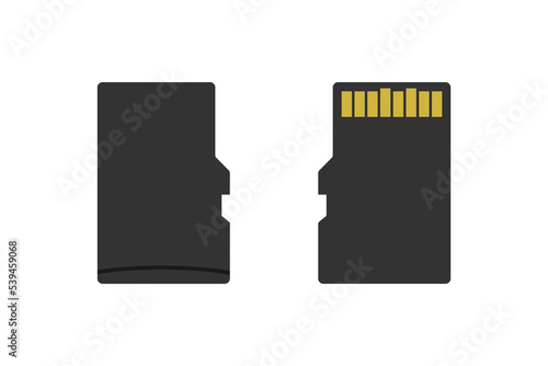 Micro sd card vector blank vector isolated on white background. Micro sd icon.