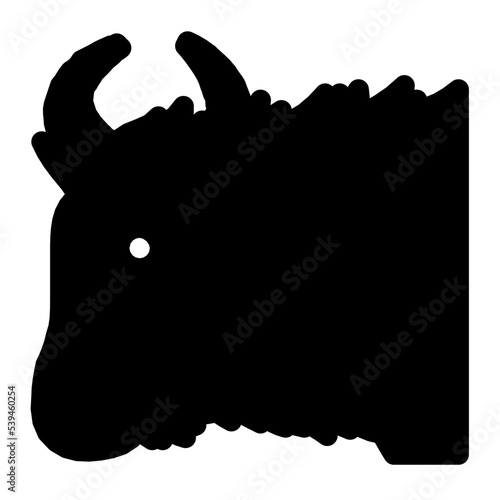 Obraz na plátne Yak Flat Vector Icon