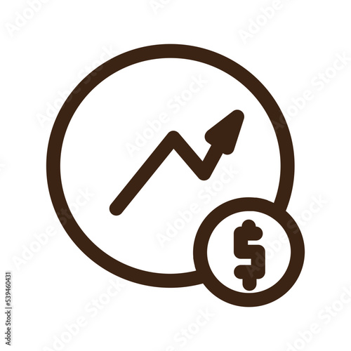 bank dollar finance increase money saving stock icon