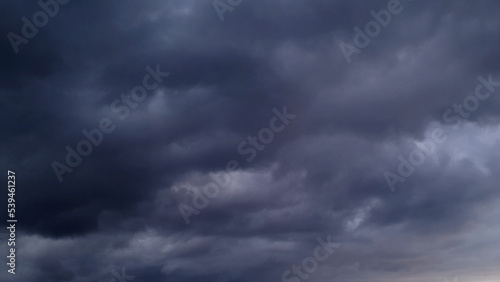 heavy grey and blue overcast clouds background for weather forecast - abstract 3D rendering