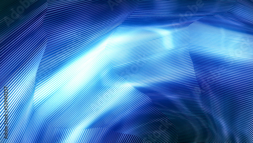 shining blue metal lines modern digital bg - abstract 3D rendering