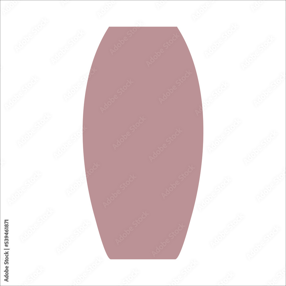 Vector illustration of modern ceramic vase. Single element in trendy boho style isolated on white background Vector illustration of modern ceramic vase. Single element in trendy boho style isolated on white background